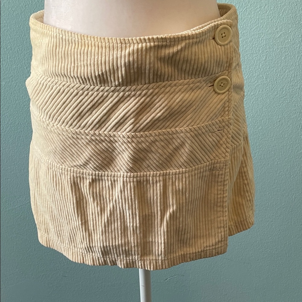 American Eagle Outfitters Beige Corduroy Mini Skirt